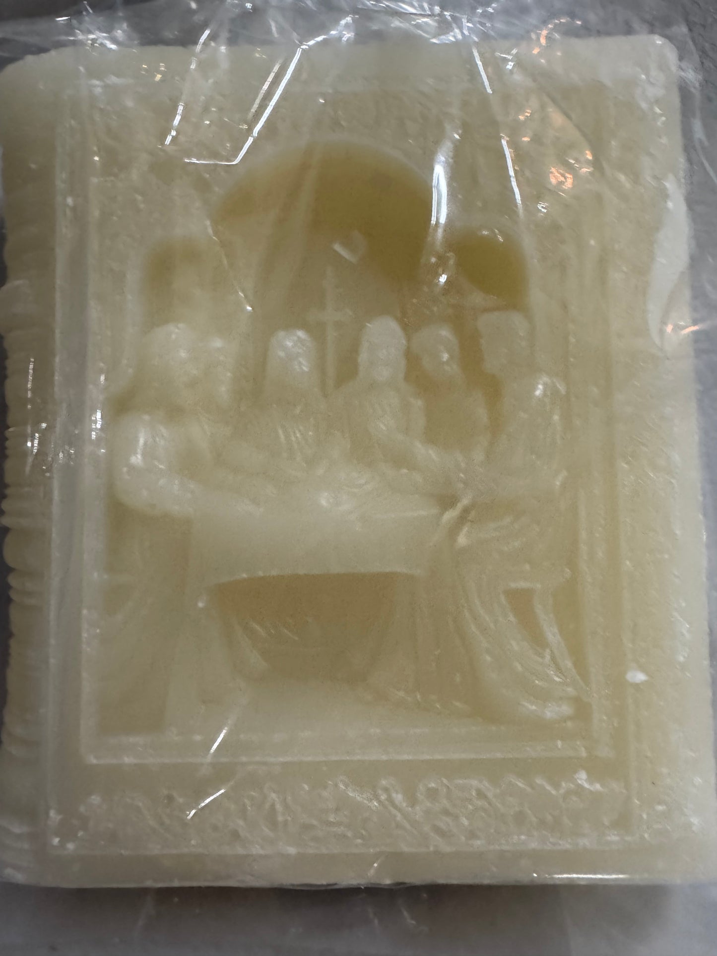 Beeswax Last supper book devotional Candle