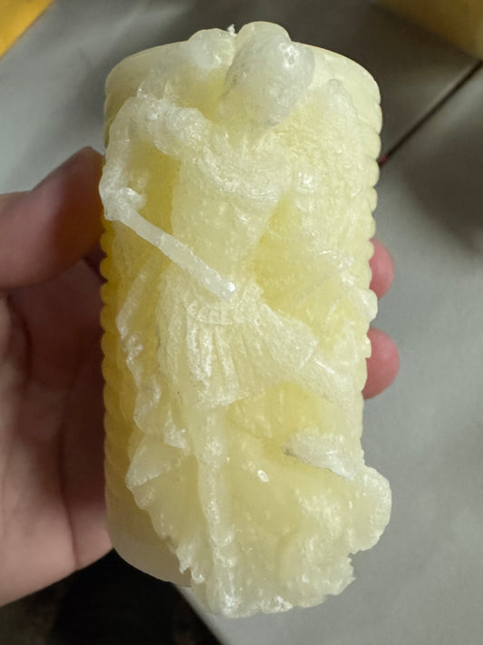 Beeswax St. Michael candle