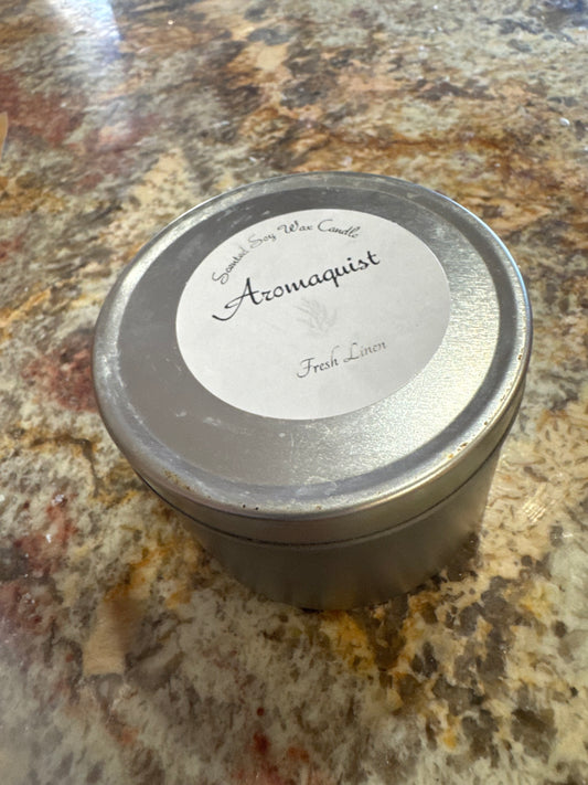 8 ounce scented soy wax candle tin