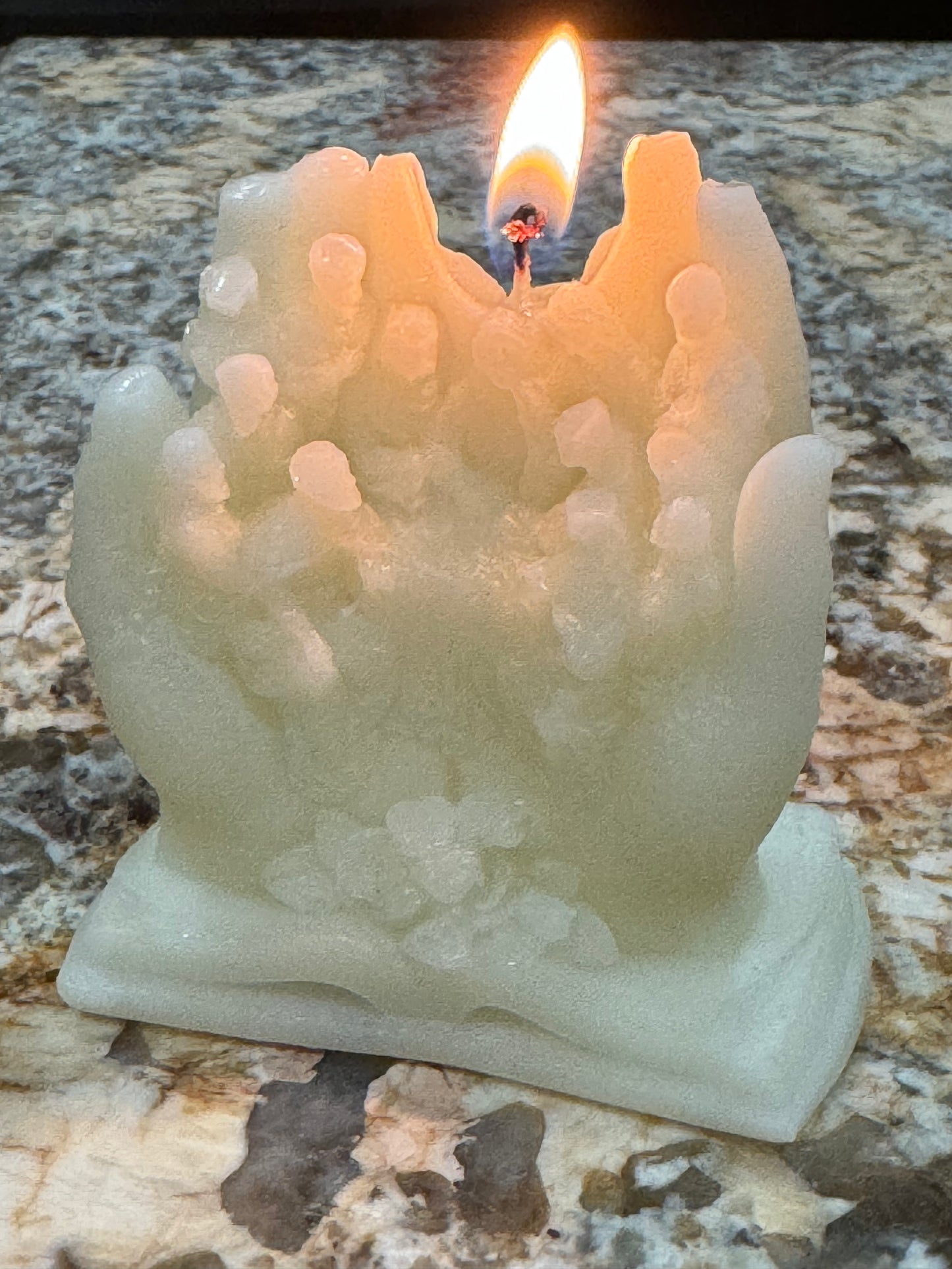 Jesus, apostles, Gods hands beeswax candle