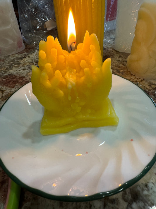Jesus, apostles, Gods hands beeswax candle