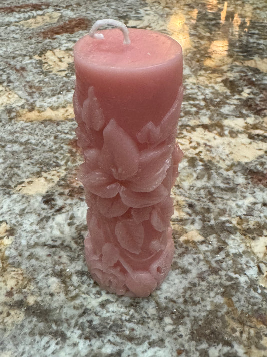 Lily Beeswax Pillar candle