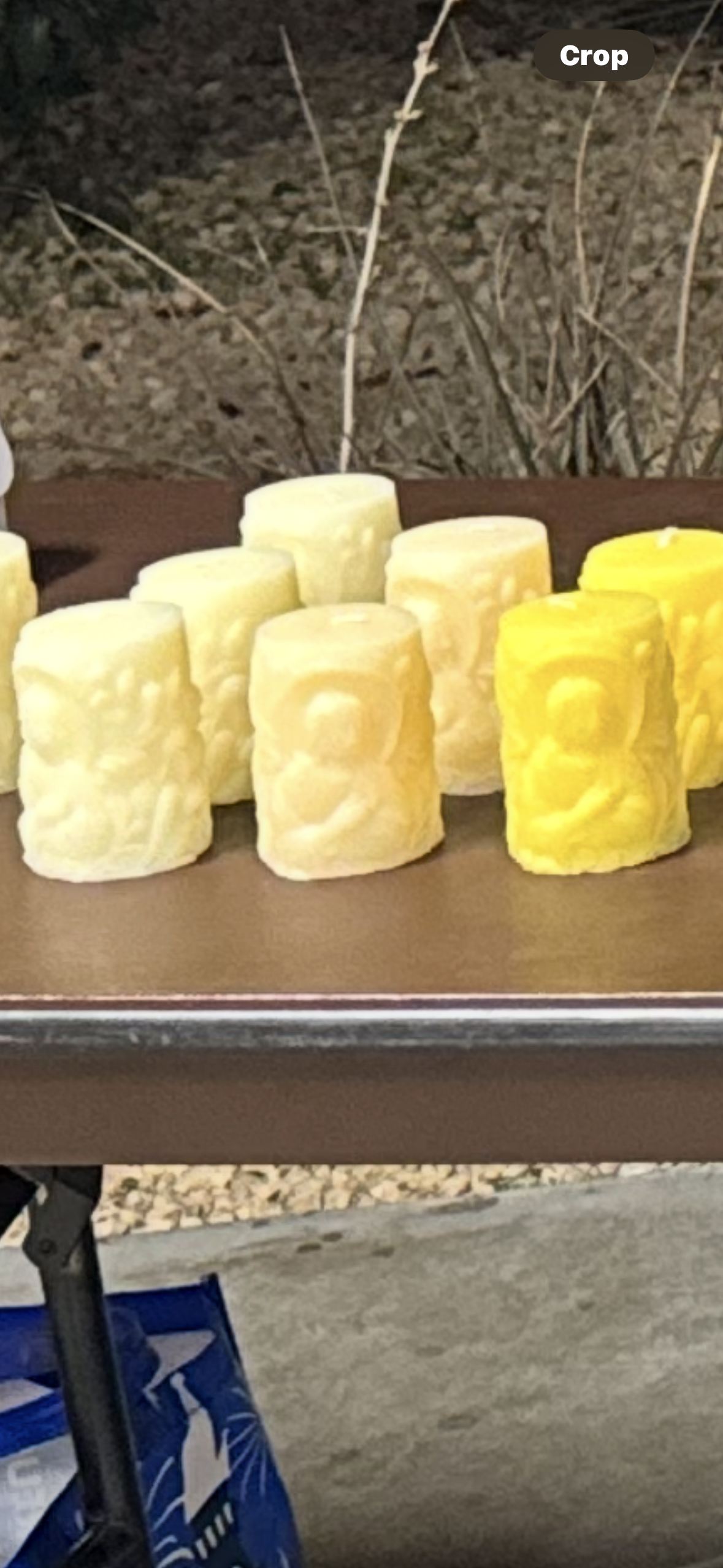 Beeswax pillar candle religious